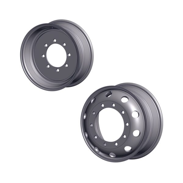 Image og Burquip's 22.5" 8/275 & 10/335 high speed rims.