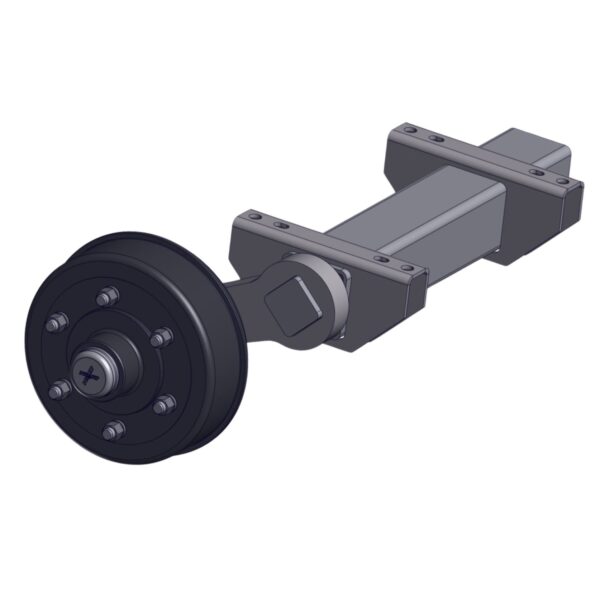 Image of Burquip's braked 3,500kg rubbaride stub.