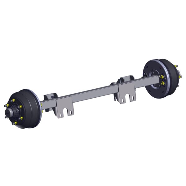 Image of Burquip's 70mm square axle with slack adjusters 3,500kg.