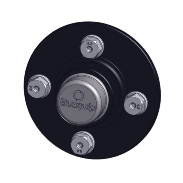 Image of Burquip's 900kg complete hub 4/100 wheel bolts.