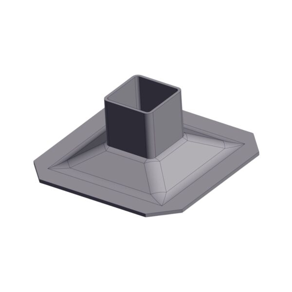 Image of AL-KO's foot piece for the galvanised lift mechanism.