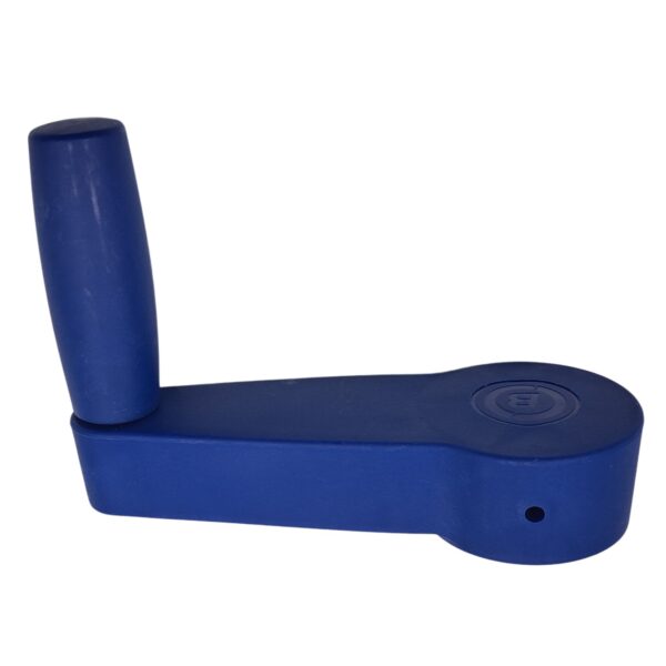 Side image of Burquip's plastic jockey wheel handle for 60mm jockey wheel.
