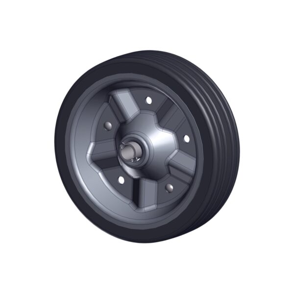 Image of Burquip's 200mm jockey wheel. Wheel only.