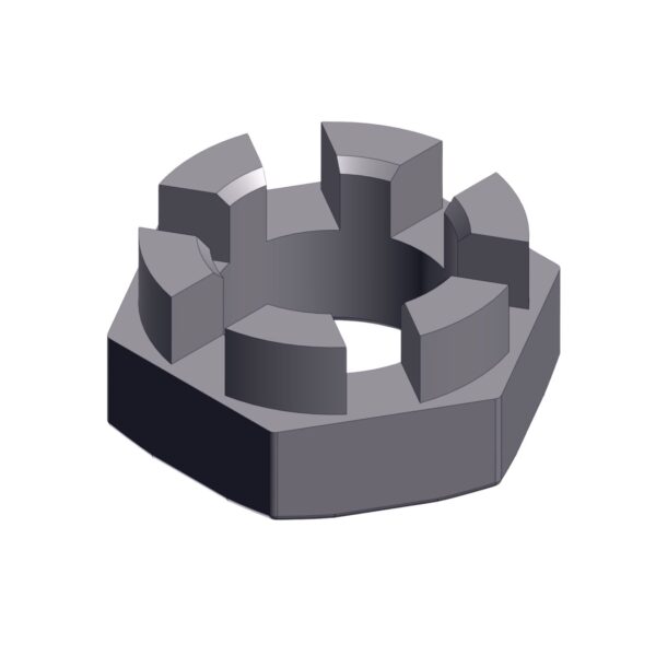 Image of Burquip's M16 castle nut.