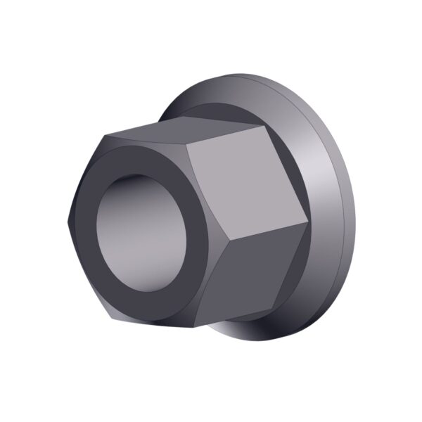 Image of Burquip's M22 flat wheel nut.