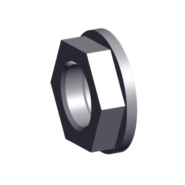 Image of Burquip's M24 flanged nut.