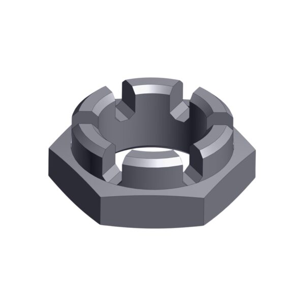 Image of Burquip's M36 castle nut for 70mm axles.