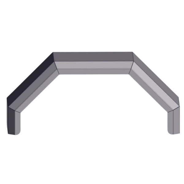 Image of Burquip's 14" single galvanised mudguard.