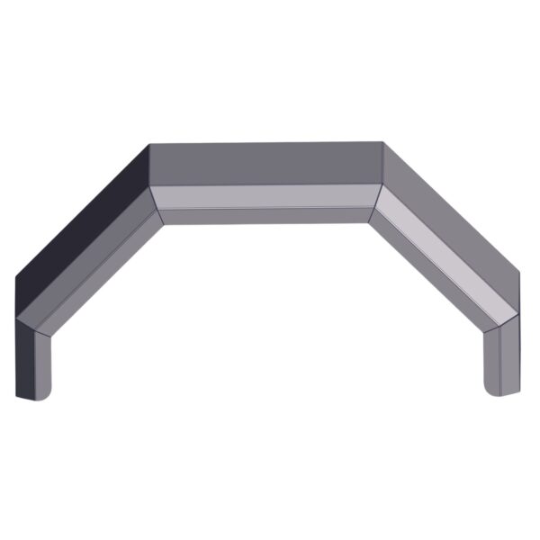 Image of Burquip's 15" single galvanised mudguard.