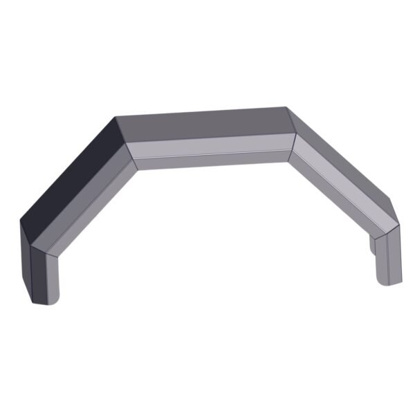 Image of Burquip's 15" single ungalvanised mudguard.
