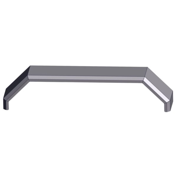 Image of Burquip's 15" tandem ungalvanised mudguard.