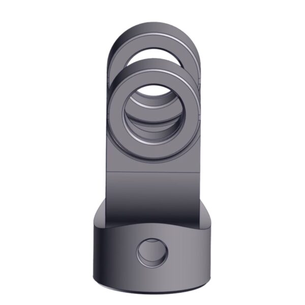 Side image of Burquip's S4 plain bore yolk.