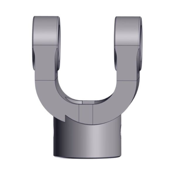 Front image of Burquip's S4 plain bore yolk 10 keyway & hole M10.