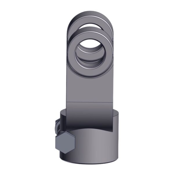 Side image of Burquip's S4 plain bore yolk 8 keyway & c/bolt.