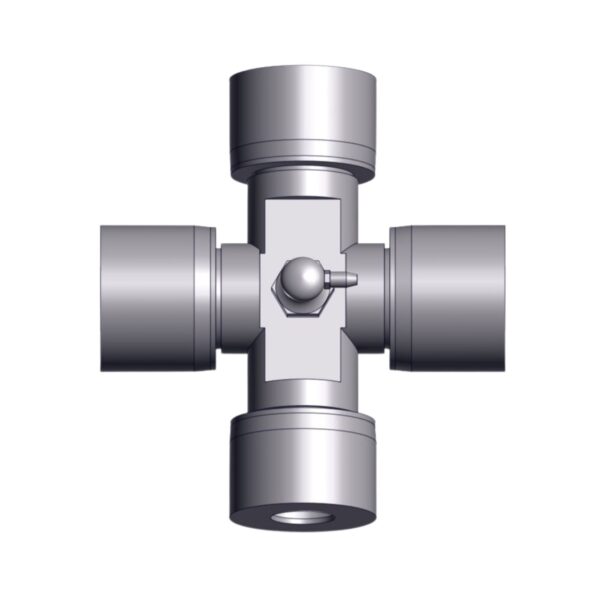 Front image of Burquip's S4 cross journal wide angle joint 23.8 x 91.