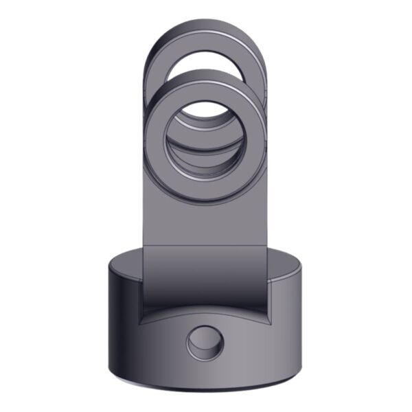 Side image of Burquip's S6 plain bore yolk 40/13mm pin hole.