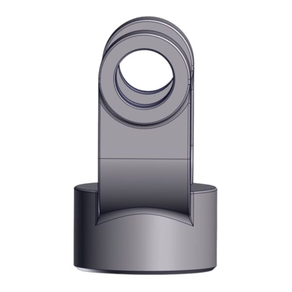 Side image of Burquip's S6 plain bore yolk 35/10mm keyway.