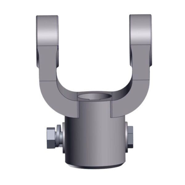 Front image of Burquip's S6 plain bore 10 keyway & c/bolt M12x70.