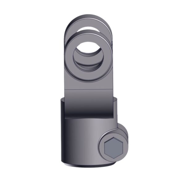 Side image of Burquip's S6 plain bore 10 keyway & c/bolt M12x70.