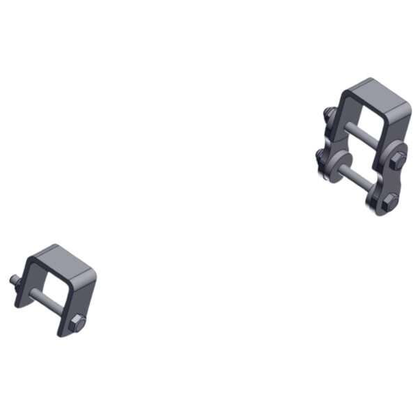 Image of Burquip's 50mm 2 eye hanger bracket set.