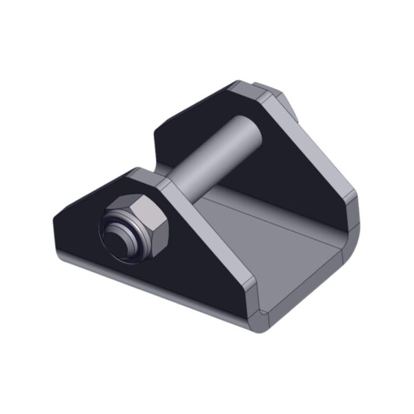 Image of Burquip's 70mm hanger bracket high speed with bolt.