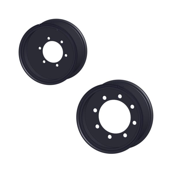 Image of Burquip's 16" 6/205 & 8/275 2 piece high speed wheels.