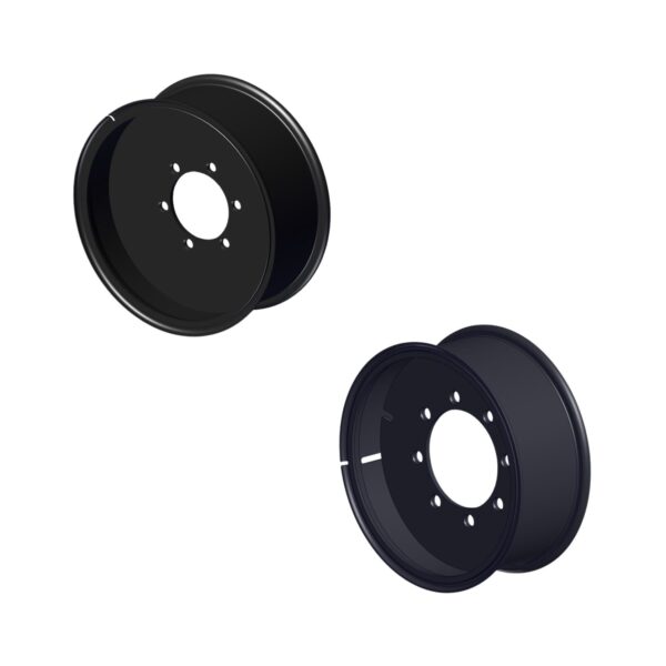 Image of Burquip's 20" 6/205 & 8/275 high speed rims.
