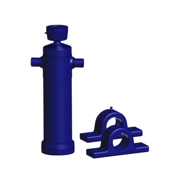 Image of Burquip's tipping cylinder with trunnions, DD3047LG.