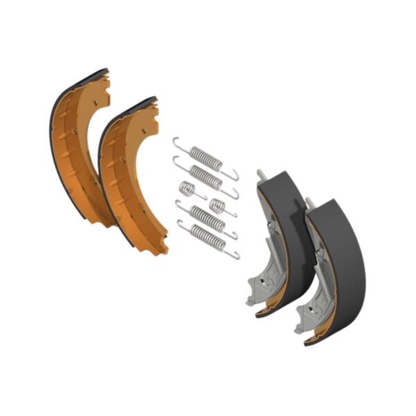 Image of Burquip's 250x50 original Knott brake shoe kit with spring kit.