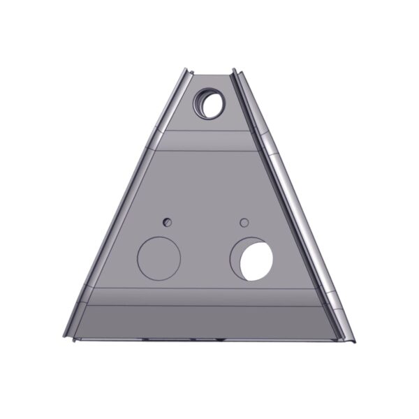 Front image of Burquip's hanger front overslung 76mm.